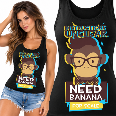 TANK TOP ŚMIESZNY NEED BANANA